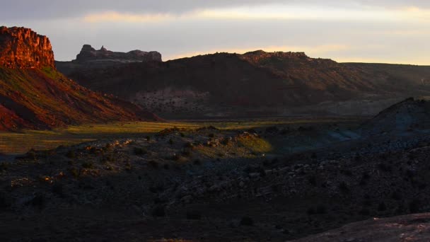 Arches National Park with La Sal Mountains — Stock Video