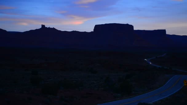 Utah Paisaje al atardecer lento pan — Vídeo de stock