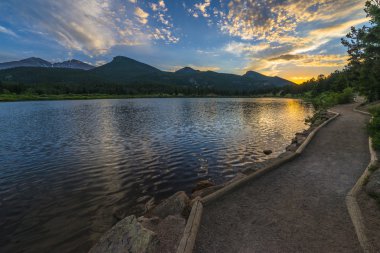 Lilly Lake at Sunset - Colorado  clipart