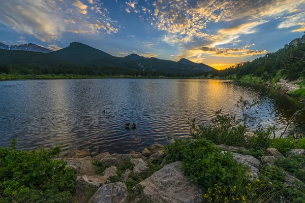 Lilly Lake at Sunset - Colorado — Stock Photo, Image