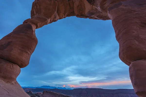 Delicate Arch after Sunset — Stock Photo, Image