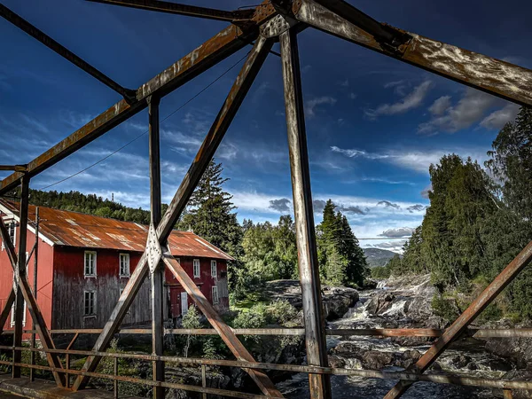 Sauland Norvegia Landsverk Bridge Costruito Nel 1936 — Foto Stock