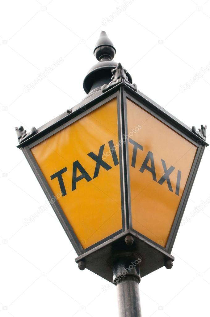 Street taxi sign