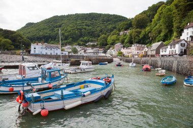 Lynmouth harbour devon İngiltere'de