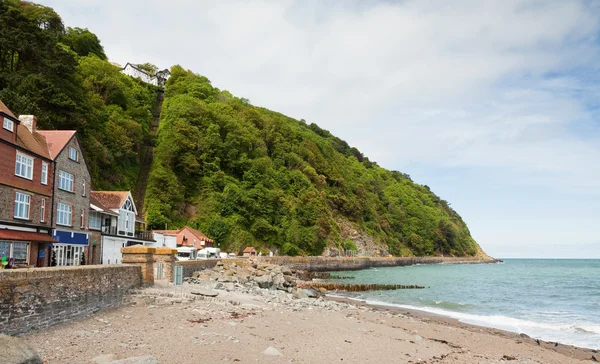 Lynton and Lynmouth Railway view of hillside Stock Image