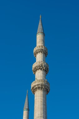 Sultanahmet Camii minaresi closeup kulede