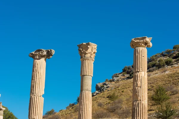 Stone pillars at Ephesus in Turkey — Stock Photo, Image