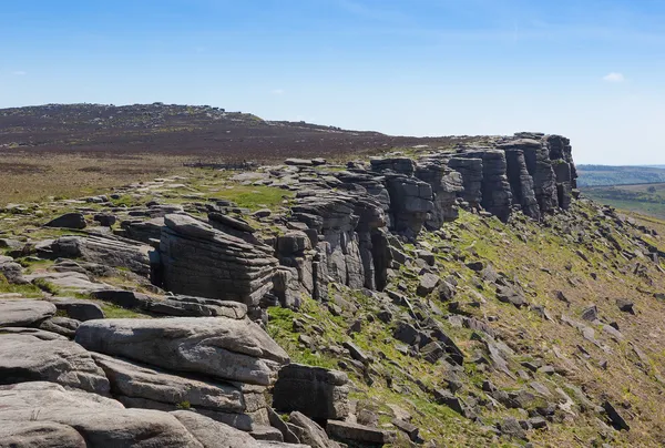 Derbyshire spitzen stanage edge england — Stockfoto