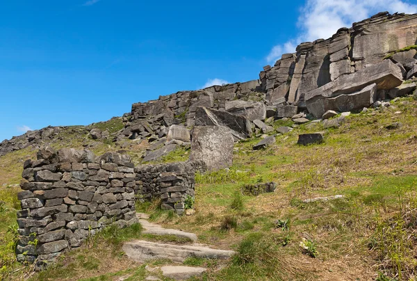 Derbyshire Peaks Stanage Edge Inghilterra — Foto Stock