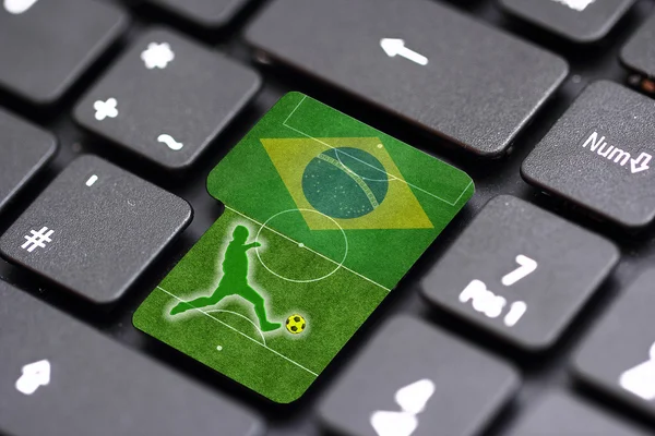 Brazil 2014 on a key — Stock Photo, Image