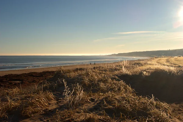 Mare e spiaggia a Spittal in pieno sole invernale — Foto Stock