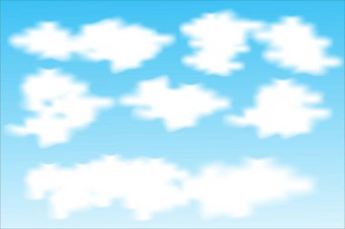 Bulut vektör illüstrasyonunu ayarlayın, bu vektör tasarım, ağ, element vs. için kullanılabilir