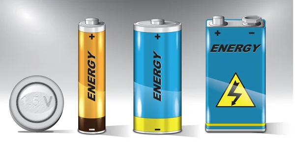 Jeu de batteries vectorielles — Image vectorielle