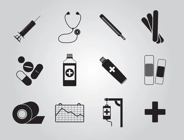 Medicine icons set simple — Stock Vector