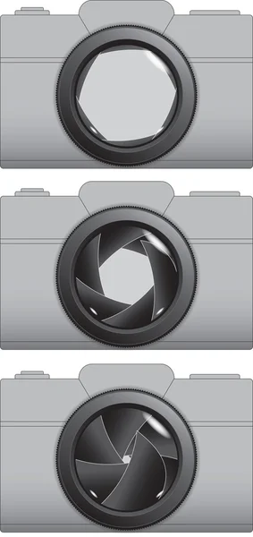 Shutter positions scheme — Stock Vector