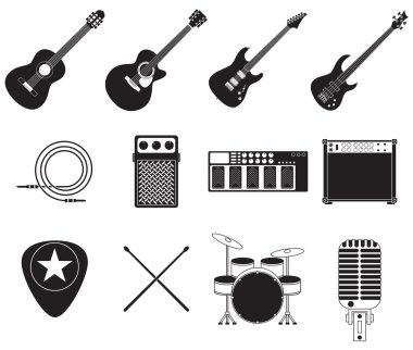 rock müzik aletleri seti
