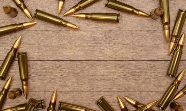 Darstellung Einer Gewehrmunition Auf Weißem Hintergrund Die Grenze Entstand Aus — Stockfoto