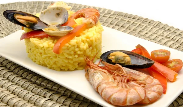 Skaldjur paella — Stockfoto