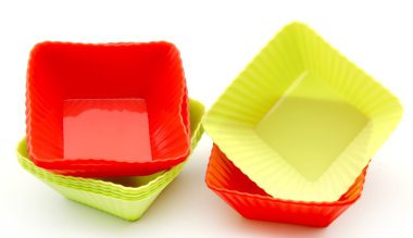 farklı renklerde pasta kalıpları