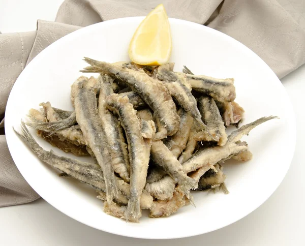 Fried anchovies — Stock Photo, Image