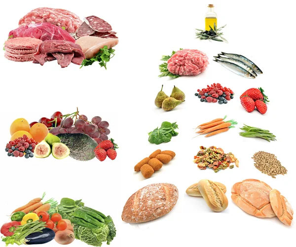 Wandbild mit Lebensmittelpyramide — Stockfoto