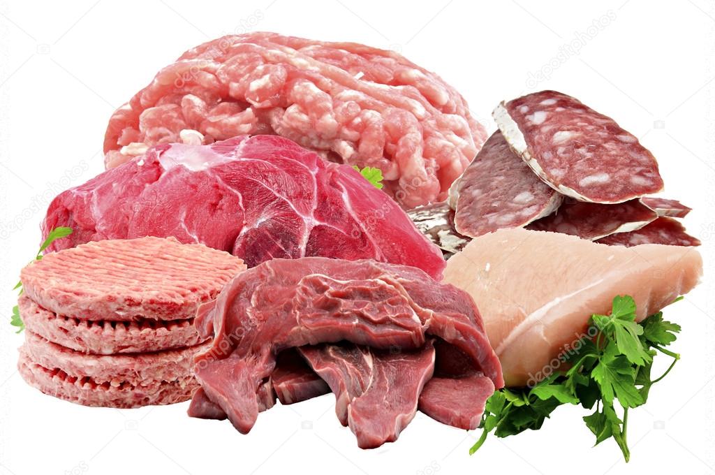 Mural of various meats