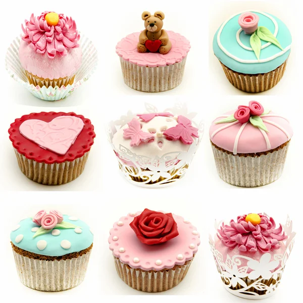 duvar birkaç cupcakes