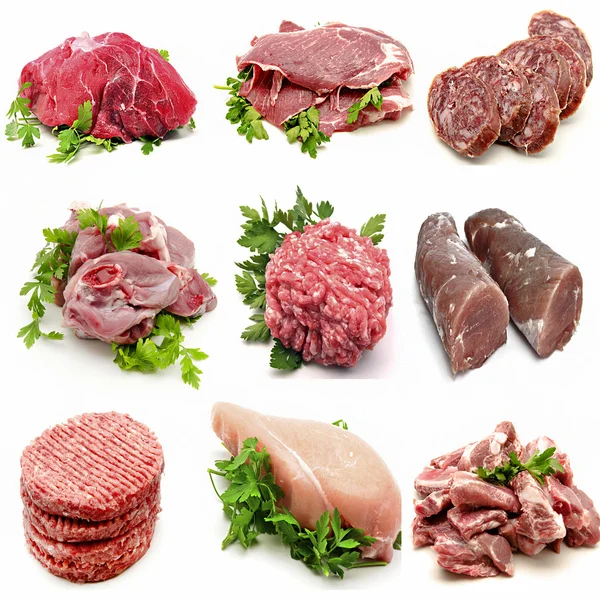 Mural various meats — Stock Photo, Image