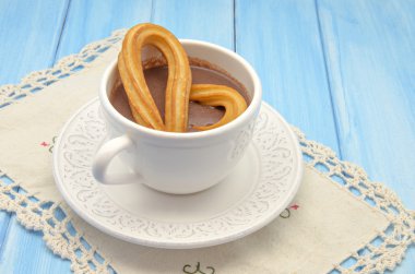 Bir fincan sıcak çikolata.