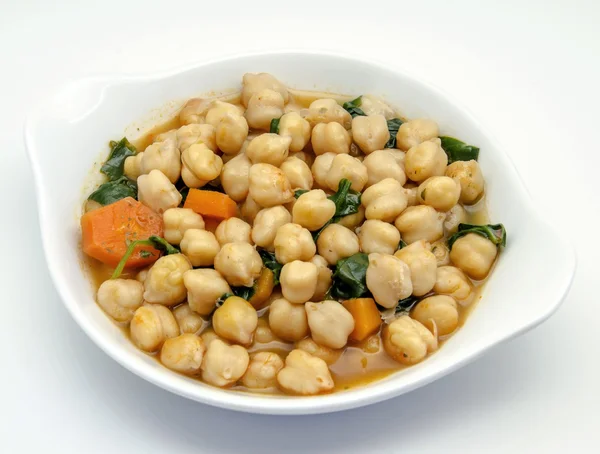 Estofado de garbanzos con espinacas —  Fotos de Stock