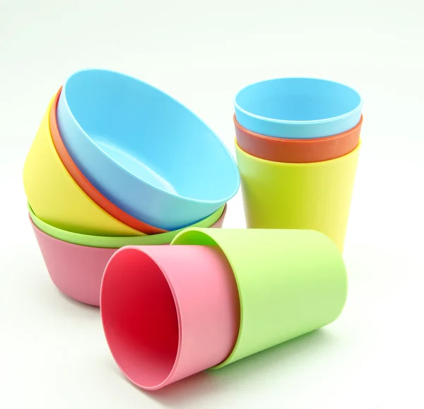 Plastic tableware — Stock Photo, Image