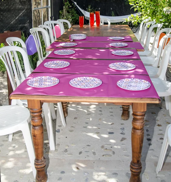 Tisch dekoriert — Stockfoto