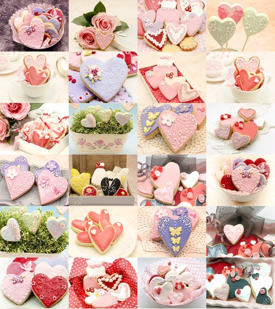 Collage of cookies decorated