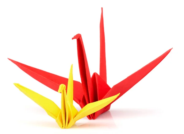 Dois origami pássaro — Fotografia de Stock