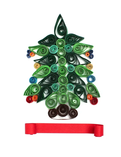 Quilling árbol de Navidad — Foto de Stock