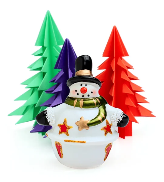 Ceramic snowman — Stock Photo, Image