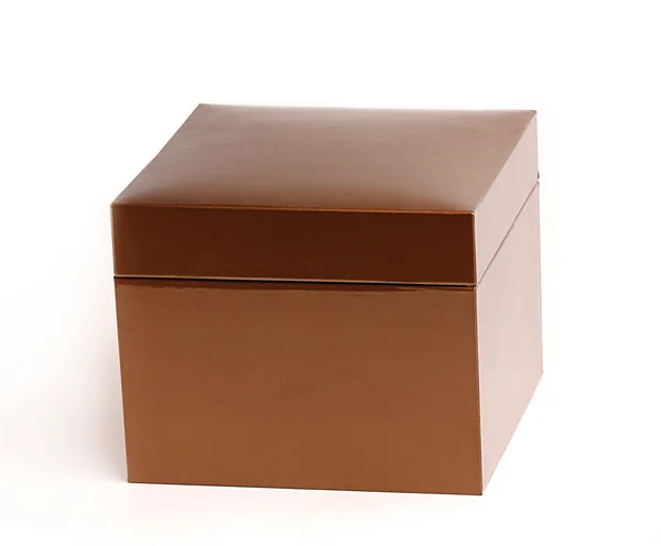 Brown box for jewelry. — Stock Photo, Image