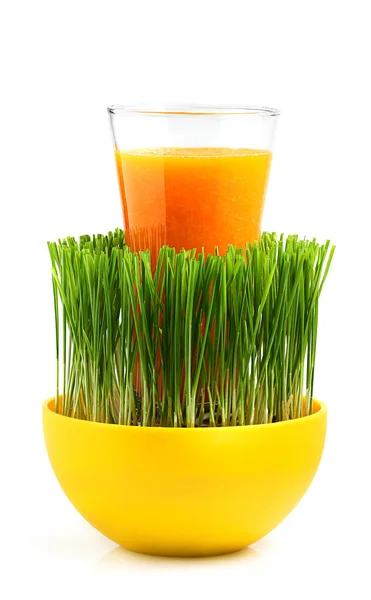 Ökologische Lebensmittel: natürlicher Saft im Glas. — Stockfoto