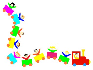 mutlu çocuklar tren