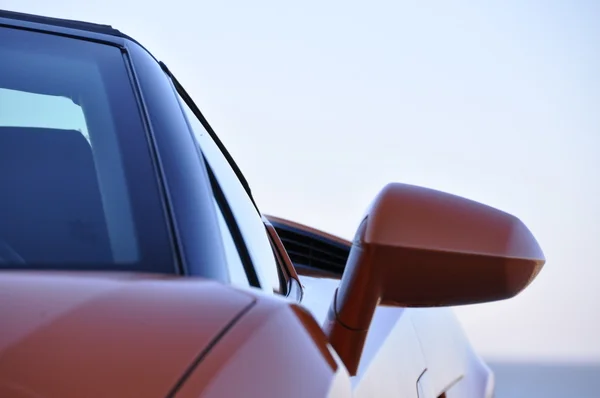 Red car in closeup Royalty Free Stock Images