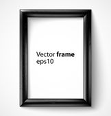 Black wooden rectangular 3d photo frame with shadow