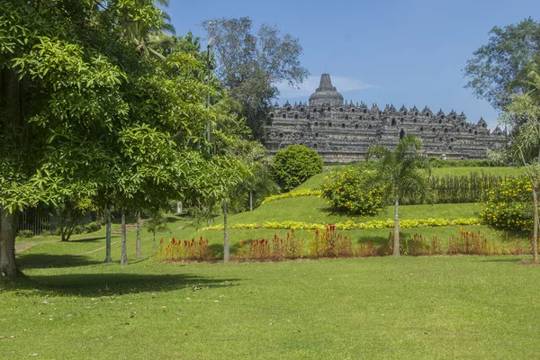 Borobodur - buddhistický chrám — Stock fotografie