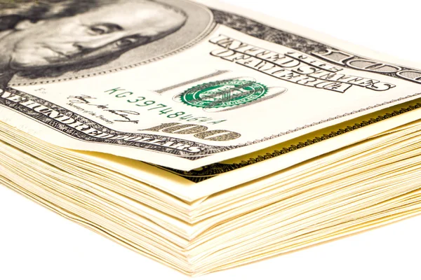 A bundle of 100 dollar bills — Stock Photo, Image