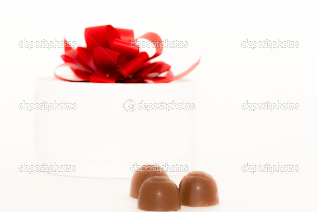 Gift box and candies.