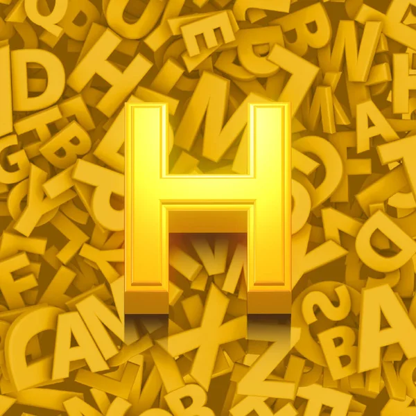 Golden Alphabet Uppercase Letter Illustration — Stock Photo, Image