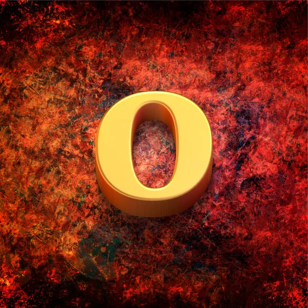 Golden Number One Red Background Illustration — Stock Photo, Image