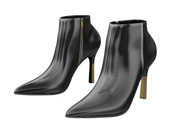 High Heels Für Frauen Schwarze Farbe Stiletto Illustration Glamour Modedesign — Stockfoto