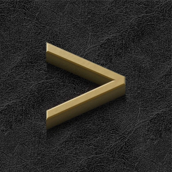 Gouden Alfabet Metallic Letter Donkere Achtergrond Illustratie Interpunctie Teken — Stockfoto