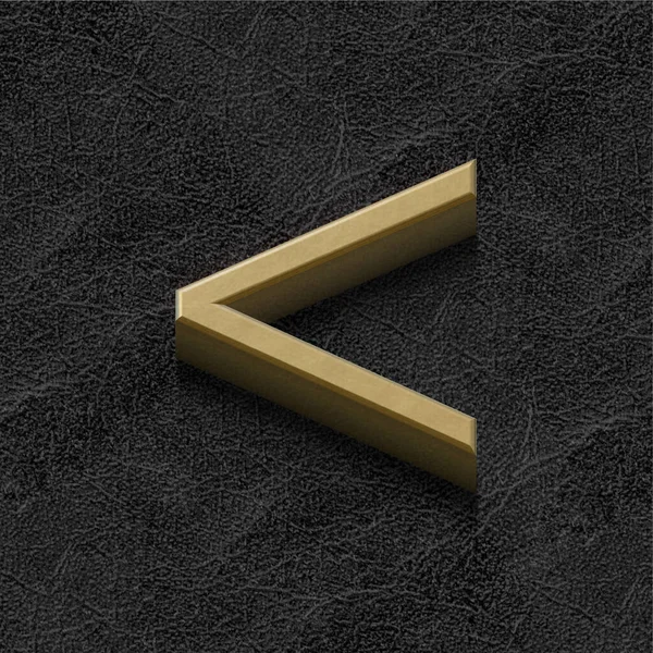 Alfabeto Dourado Letra Metálica Sobre Fundo Escuro Ilustração Símbolo — Fotografia de Stock