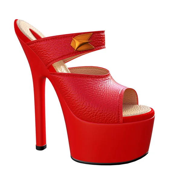 Roter Damenschuh Mit Hohem Absatz Sexy Schuhe — Stockfoto